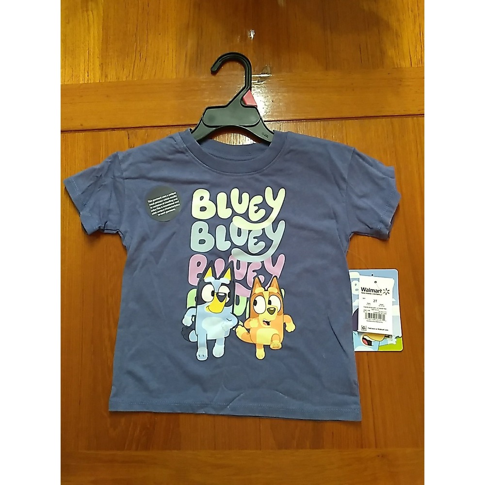 Bluey & Bingo Toddler T-Shirt Size 2T Short Sleeve Graphic Tee Kids NWT